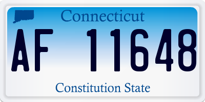 CT license plate AF11648