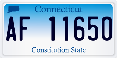 CT license plate AF11650