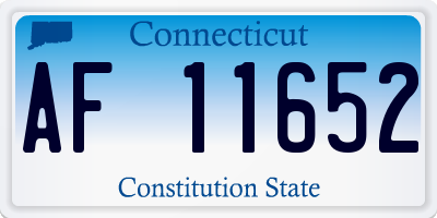 CT license plate AF11652
