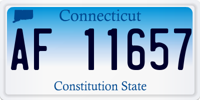 CT license plate AF11657