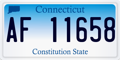 CT license plate AF11658