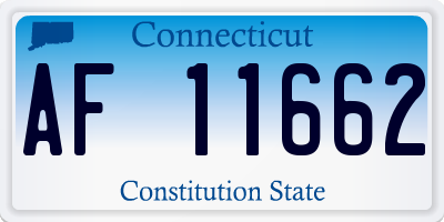 CT license plate AF11662