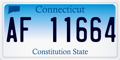 CT license plate AF11664