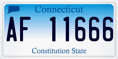 CT license plate AF11666