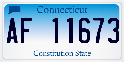CT license plate AF11673