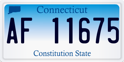 CT license plate AF11675