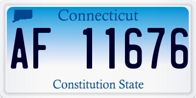 CT license plate AF11676