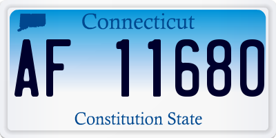 CT license plate AF11680