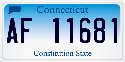 CT license plate AF11681