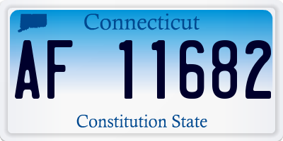 CT license plate AF11682