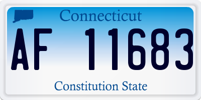 CT license plate AF11683