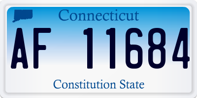 CT license plate AF11684