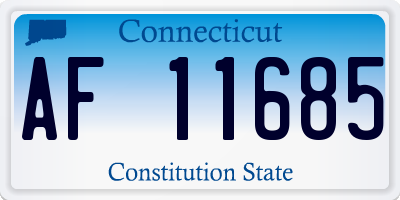 CT license plate AF11685
