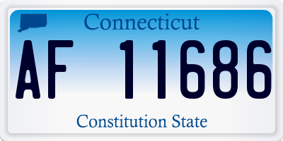 CT license plate AF11686