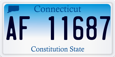 CT license plate AF11687