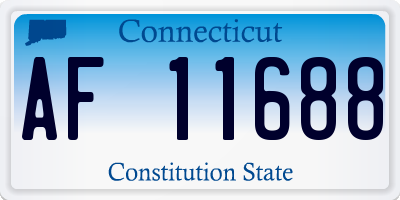 CT license plate AF11688