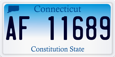 CT license plate AF11689
