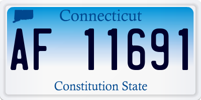 CT license plate AF11691