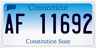 CT license plate AF11692