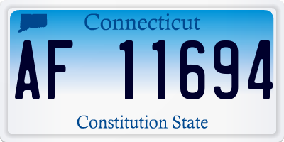 CT license plate AF11694