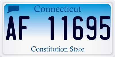 CT license plate AF11695