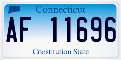 CT license plate AF11696