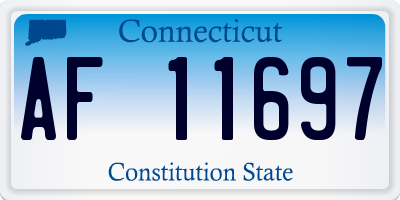 CT license plate AF11697