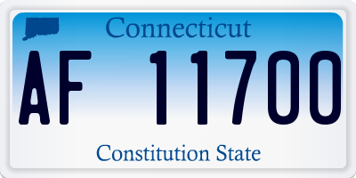 CT license plate AF11700