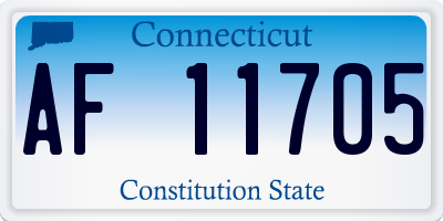CT license plate AF11705