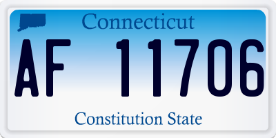 CT license plate AF11706