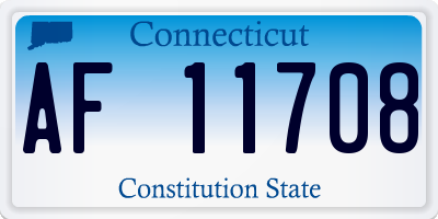 CT license plate AF11708