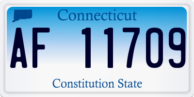 CT license plate AF11709