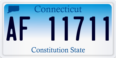 CT license plate AF11711