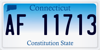 CT license plate AF11713