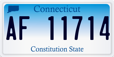 CT license plate AF11714