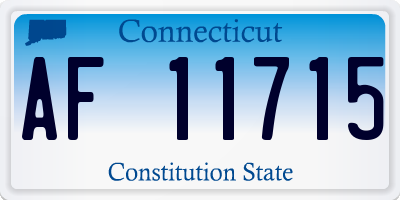 CT license plate AF11715