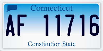CT license plate AF11716