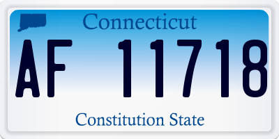 CT license plate AF11718