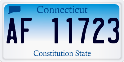 CT license plate AF11723