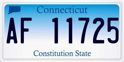 CT license plate AF11725