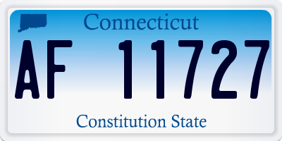 CT license plate AF11727