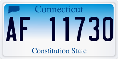 CT license plate AF11730