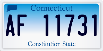 CT license plate AF11731