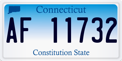 CT license plate AF11732