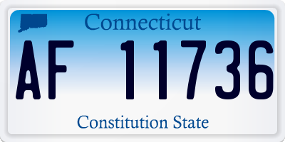 CT license plate AF11736