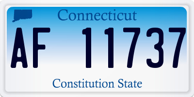 CT license plate AF11737