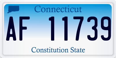 CT license plate AF11739