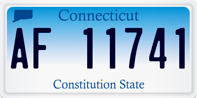CT license plate AF11741