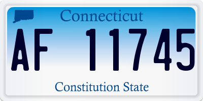 CT license plate AF11745