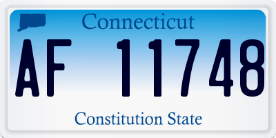 CT license plate AF11748